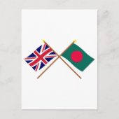 Vlaggen in het Verenigd Koninkrijk en Bangladesh Briefkaart (Voorkant)