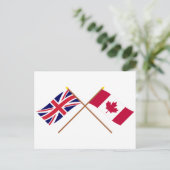 Vlaggen in het Verenigd Koninkrijk en Canada Briefkaart (Staand voorkant)