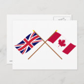 Vlaggen in het Verenigd Koninkrijk en Canada Briefkaart (Voorkant / Achterkant)