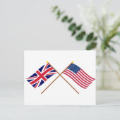 Vlaggen in het Verenigd Koninkrijk en de Verenigde Briefkaart (Staand voorkant)