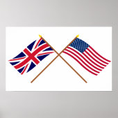Vlaggen in het Verenigd Koninkrijk en de Verenigde Poster (Voorkant)