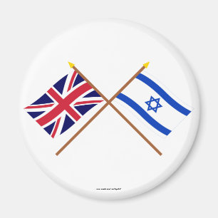 Vlaggen in het Verenigd Koninkrijk en Israël Magneet