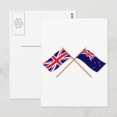 Vlaggen in het Verenigd Koninkrijk en Nieuw-Zeelan Briefkaart (Voorkant / Achterkant)