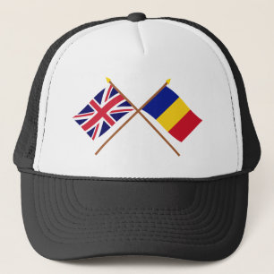 Vlaggen in het Verenigd Koninkrijk en Roemenië Trucker Pet