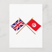 Vlaggen in het Verenigd Koninkrijk en Tunesië Briefkaart (Voorkant)