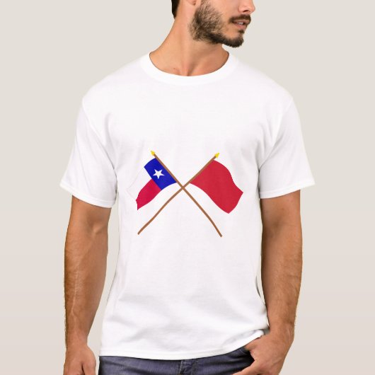 Vlaggen in Texas en Alabama Red T-shirt (Voorkant)