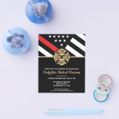 Vlaggen inviteren Afstuderen rode lijn Flyer (Enkel)