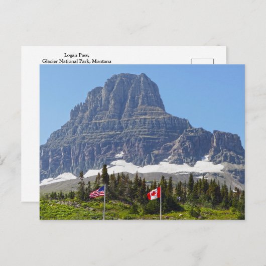 Vlaggen, Logan Pass, Glacier National Park Briefkaart (Voorkant / Achterkant)