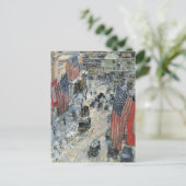 Vlaggen op 57th Street door Frederick Childe Hassa Briefkaart (Staand voorkant)
