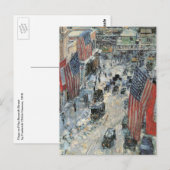 Vlaggen op 57th Street door Frederick Childe Hassa Briefkaart (Voorkant / Achterkant)