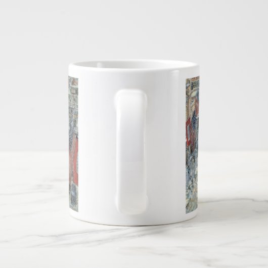 Vlaggen op 57th Street door Frederick Childe Hassa Grote Koffiekop (Achterkant)