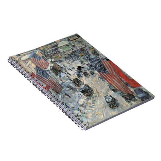 Vlaggen op 57th Street door Frederick Childe Hassa Notitieboek (Rechterzijde)