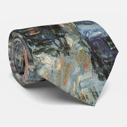 Vlaggen op 57th Street door Frederick Childe Hassa Stropdas (Opgerold)