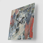 Vlaggen op 57th Street door Frederick Childe Hassa Vierkante Klok (Hoek)