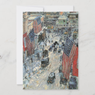 Vlaggen op 57th Street van Frederick Childe Hassam