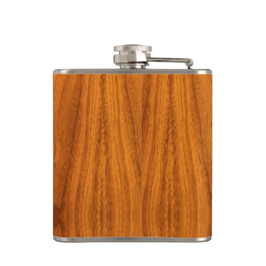 Vlaggen op jacht Aantekening op Nautical Teak Wood Heupfles (Achterkant)