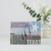 Vlaggen over Houston, Texas Briefkaart (Staand voorkant)