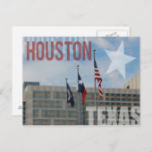 Vlaggen over Houston, Texas Briefkaart (Voorkant / Achterkant)