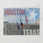 Vlaggen over Houston, Texas Briefkaart (Voorkant)