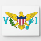 Vlaggen Plaque de Maagdeneilanden Fotoplaat (Voorkant)