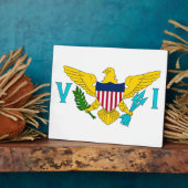 Vlaggen Plaque de Maagdeneilanden Fotoplaat (Zijkant)