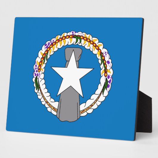 Vlaggen Plaque Nord Mariana Islands Fotoplaat (Zijkant)