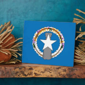 Vlaggen Plaque Nord Mariana Islands Fotoplaat (Zijkant)