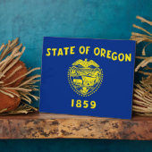 Vlaggen Plaque Oregon State Fotoplaat (Zijkant)