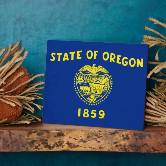 Vlaggen Plaque Oregon State Fotoplaat (Zijkant)
