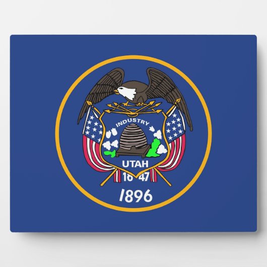 Vlaggen Plaque Utah Fotoplaat (Voorkant)
