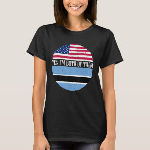 vlaggen uit de VS en Botswana ja, ik ben allebei T-shirt