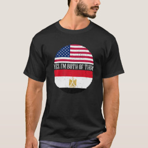 vlaggen uit de VS en Egypte ja, ik ben beiden T-shirt