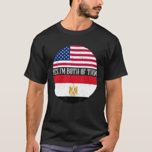 vlaggen uit de VS en Egypte ja, ik ben beiden T-shirt
