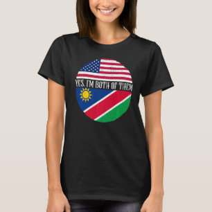 vlaggen uit de VS en Namibië ja, ik ben allebei d T-shirt