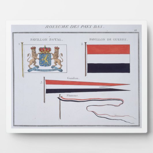 Vlaggen uit het Koninkrijk der Nederlanden, uit ee Fotoplaat (Voorkant)