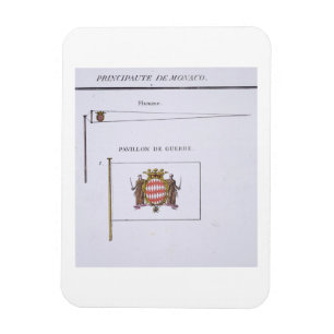 Vlaggen uit Monaco, uit een Frans boek van Vlaggen Magneet