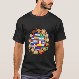Vlaggen van alle landen Kinderen Hispanic Heritage T-shirt