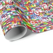 Vlaggen van alle naties cadeaupapier (Rol Hoek)