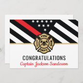 Vlaggen van brandweermannen Rood lijnvliegen (Voorkant / Achterkant)