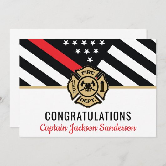 Vlaggen van brandweermannen Rood lijnvliegen (Voorkant / Achterkant)