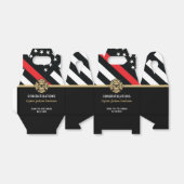 Vlaggen van brandweermannen Rood lijnvliegen Bedankdoosjes (Uitgevouwen)