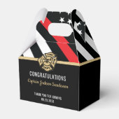 Vlaggen van brandweermannen Rood lijnvliegen Bedankdoosjes (Voorkant Zijde)