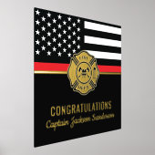 Vlaggen van brandweermannen Rood lijnvliegen Folie Afdrukken (Laagn)