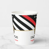 Vlaggen van brandweermannen Rood lijnvliegen Papieren Bekers (Links)