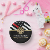 Vlaggen van brandweermannen Rood lijnvliegen Papieren Kommen (Feest)