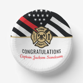 Vlaggen van brandweermannen Rood lijnvliegen Papieren Kommen