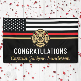 Vlaggen van brandweermannen Rood lijnvliegen Spandoek