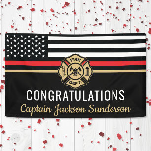 Vlaggen van brandweermannen Rood lijnvliegen Spandoek