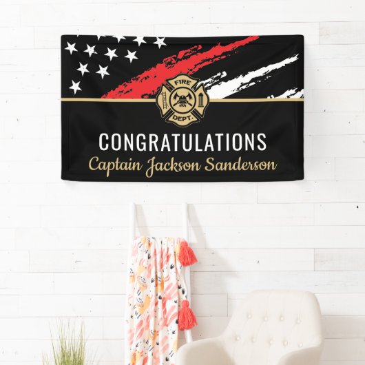 Vlaggen van brandweermannen Rood lijnvliegen Spandoek (Insitu)