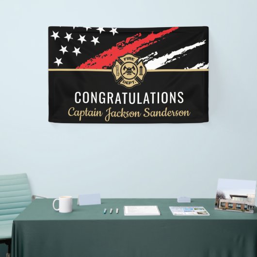 Vlaggen van brandweermannen Rood lijnvliegen Spandoek (Beurs)